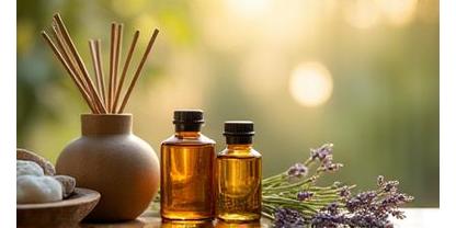 Essential oils and diffusers set in tranquil ambiance